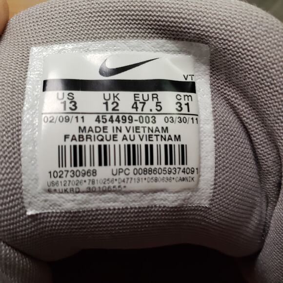 Nike Men\'s Size 13 Shox Air Lunar Hyperfuse Athletic Trainers Gray Pink Sneakers main image 8